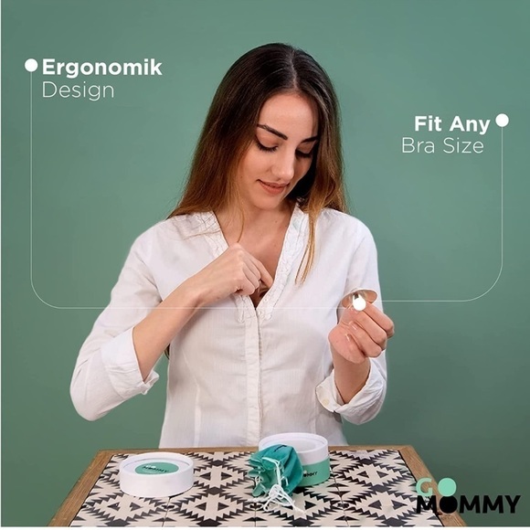 Brand New Go Mommy Silver Nursing Cup Breastfeeding Nipple Protector Shields - Picture 8 of 10